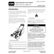 Toro Recycler 20099 Mower manual cover