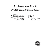 Hoover PFV170-80 manual cover