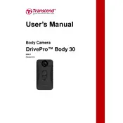 Transcend DrivePro Body 30 Body Camera manual cover