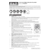 Sealey CP108VCP Polisher manual cover