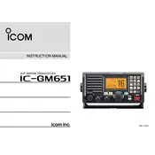 Icom IC-GM651 Transceiver manual cover