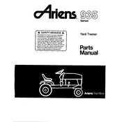 Ariens 935 Series 935005 Tractor manual cover