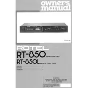 Rotel RT-850 Tuner manual cover