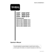 Toro CCR 3600 38439 Snow Thrower manual cover