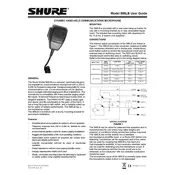 Shure 596LB Microphone manual cover