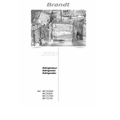 Brandt BFC7650SW Refrigerator manual cover