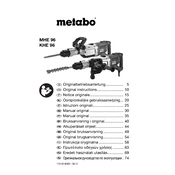 Metabo KHE 96 Hammer manual cover