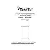 Magic Chef MCR1010WEF Refrigerator manual cover