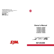 SYM XC05W2-EU SERIES JET 14 50 Scooter manual cover