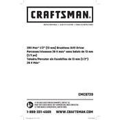 Craftsman CMCD720 Drill manual cover