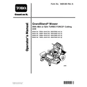 Toro GrandStand 79505 Mower manual cover