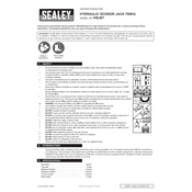 Sealey HSJ07 Scissor Jack manual cover