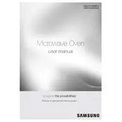 Samsung ME21H706MQB Microwave manual cover