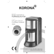 Korona 10291 Coffee Maker manual cover