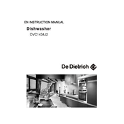 De Dietrich DVC1434J2 Dishwasher manual cover