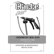 Clarke 5092105 CUB3 Underbody Seal Gun manual cover