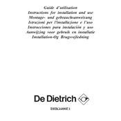 De Dietrich DHK4400E1 Hood manual cover