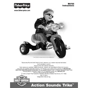 Fisher Price Mattel Harley Davidson Action Sounds Trike B9762 Toy manual cover