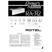 Rotel RA-312 Amplifier manual cover