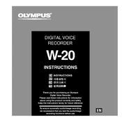 Olympus W-20 manual cover