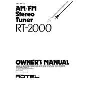 Rotel RT-2000 Tuner manual cover