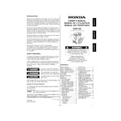 Honda GXR120 2015 Engine manual cover