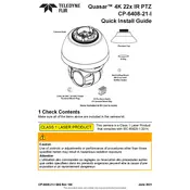 Flir Quasar 4K 22x IR PTZ CP-6408-21-I Camera manual cover