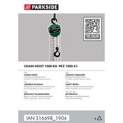 Parkside PKZ 1000 A1 3907405977 IAN 3166981904 Chain Hoist manual cover