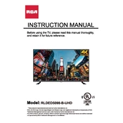 RCA RLDED5098-B-UHD TV manual cover