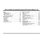 Cadillac Escalade ESV 2010 manual cover