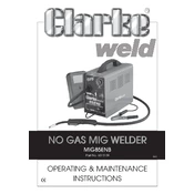 Clarke 6010109 MIG85ENB No Gas Mig Welder manual cover