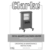 Clarke 6950020 Devil371PC Quartz Halogen Heater manual cover