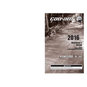 Can-Am Renegade X mr 2016 Vehicle manual cover