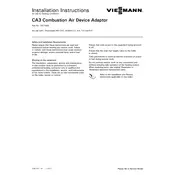 Viessmann Vitocrossal 300 CA3 3.5 Combustion Air Device Adaptor Accessory manual cover