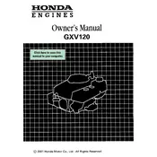 Honda GXV120 2001 Engine manual cover