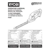 Ryobi P2907 Shrubber manual cover