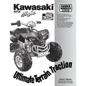 Power Wheels Mattel Kawasaki KFX Ninja Ultimate Terrain Traction J8472 Toy manual cover