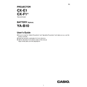 Casio CX-E1 Projector manual cover