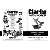 Clarke 6460125 CBSPB Portable Bandsaw manual cover