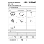 Alpine DP-65C manual cover