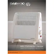 Daewoo Mini Convector Heater HEA1187 Heater manual cover