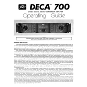 Peavey Deca 700 Amplifier manual cover