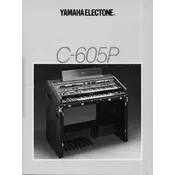 Yamaha Electone C-605P Keyboard manual cover