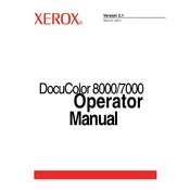 Xerox DocuColor 7000 Printer manual cover