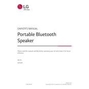 LG XG9QBK XG9QBK.DUSALLK Speaker manual cover