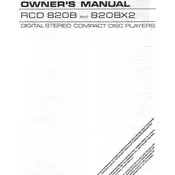 Rotel RCD-820B CD Player manual cover