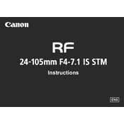 Canon RF 24-105mm F4-7.1 L IS STM manual cover