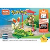 Mega Construx Mattel Pokemon Chespin VS Fennekin GFV79 Construction Set manual cover