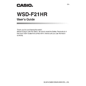 Casio WSD-F21HR Watch manual cover