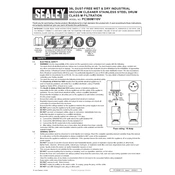 Sealey PC380M110V Vacuum manual cover